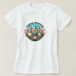 Fishing/Camping Adventure Ladies T-Shirt