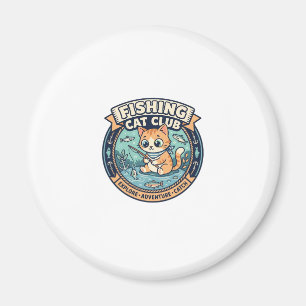 Fishing Cat Cute Cat T-Shirt Design - Fishing Cat  Magnet