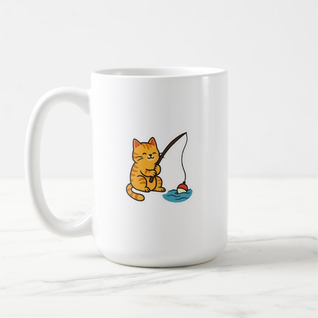 Fishing Cat  Mug (Left)