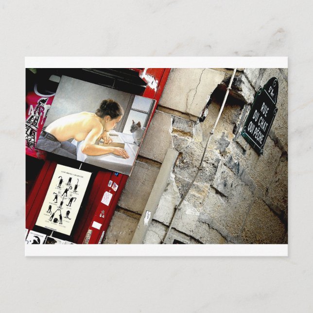Fishing Cat Street - Paris Postcard (Front)