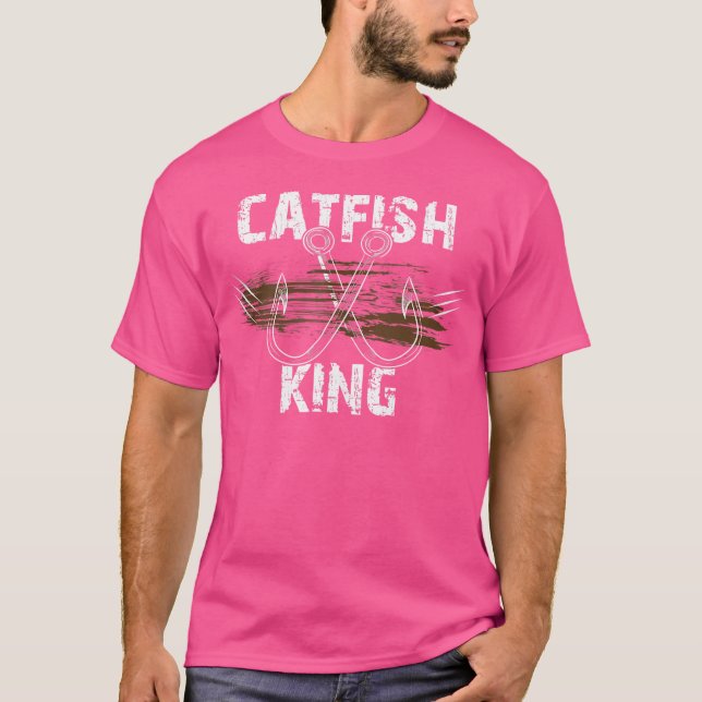 Fishing Catfish Sport Fishing Rod Reel Fish Fisher T-Shirt (Front)