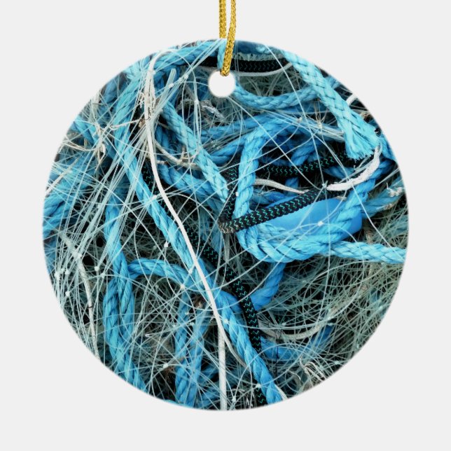 FISHING CERAMIC TREE DECORATION (Front)