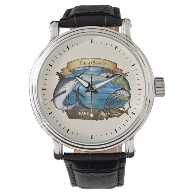Fishing Champion (customisable) Watch (Front)