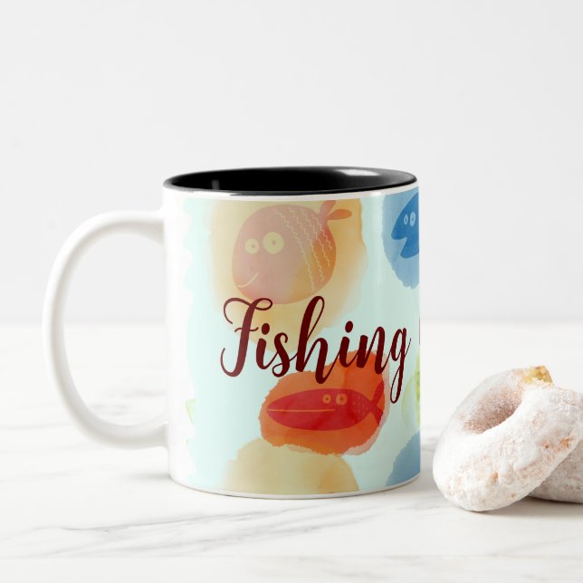 Fishing Champion for Dad Father's Day Mug (With Donut)