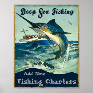 Fishing Charters, add names Poster