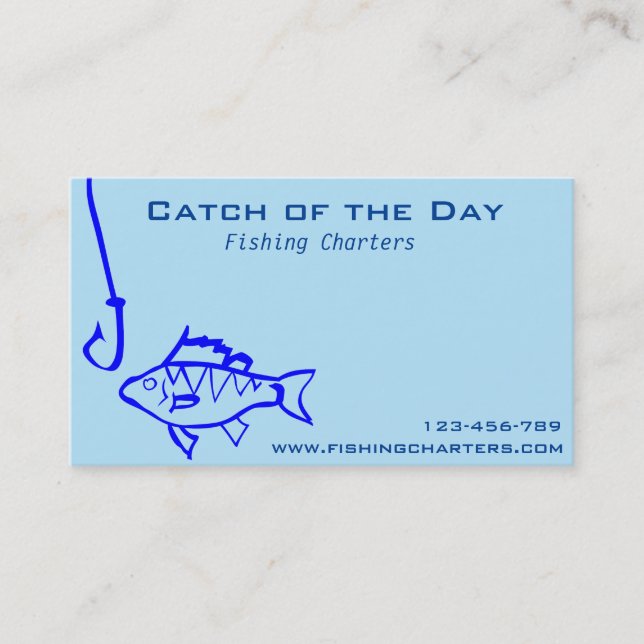 Fishing Charters fishing tours fishing tourism Business Card (Front)