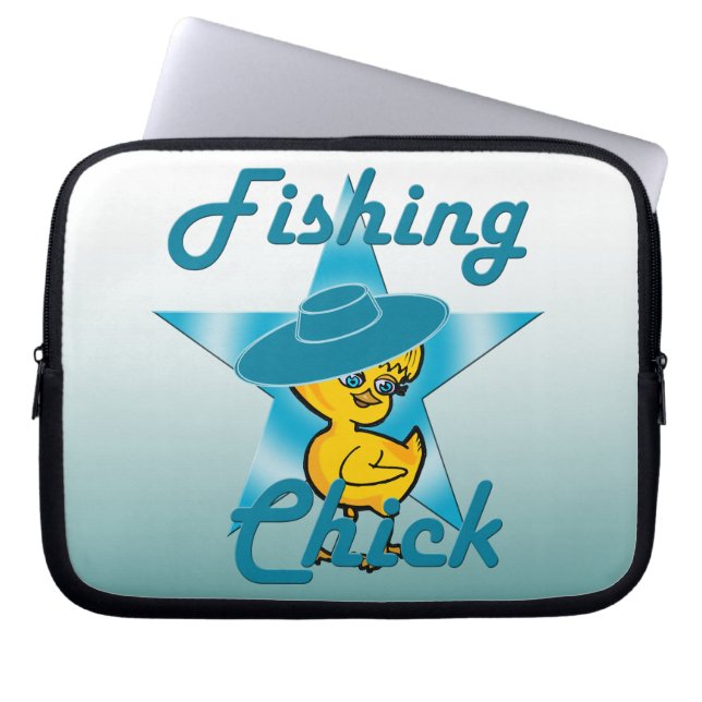 Fishing Chick #7 Laptop Sleeve (Front)