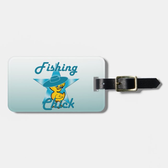 Fishing Chick #7 Luggage Tag (Front Horizontal)