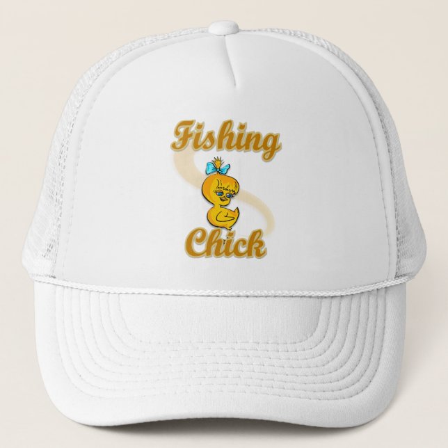 Fishing Chick Trucker Hat (Front)
