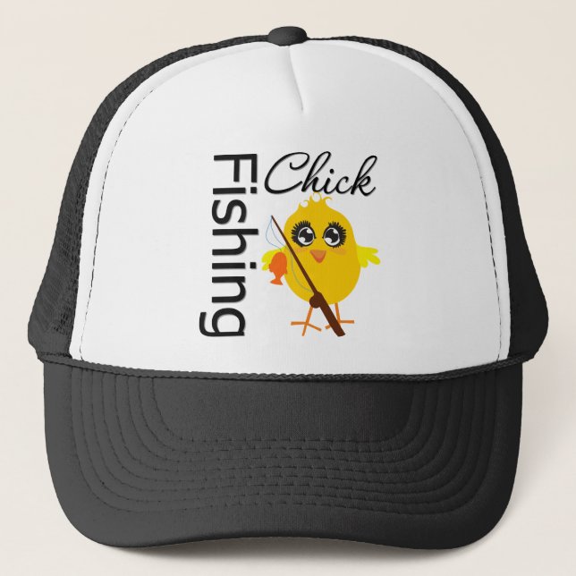Fishing Chick Trucker Hat (Front)