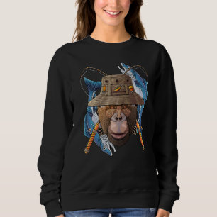 Fishing Chimpanzee Outdoor Fisherman Animal Cute F Sweatshirt
