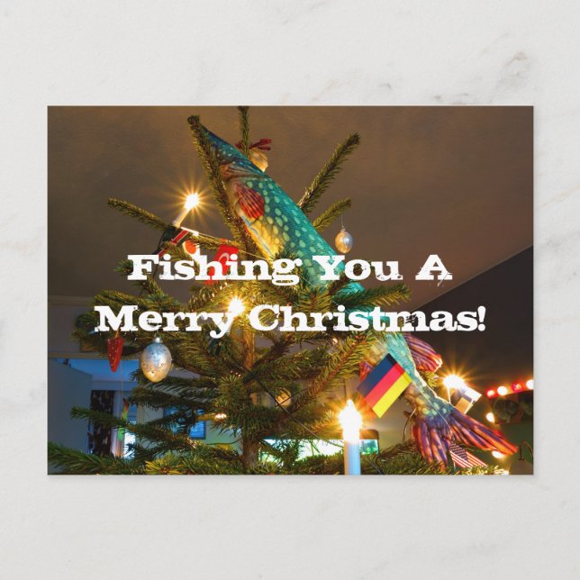 Fishing Christmas card (Front)