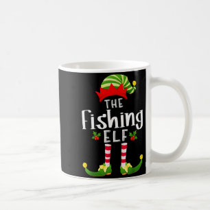 Fishing Christmas Elf Matching Pajama X-mas Party  Coffee Mug