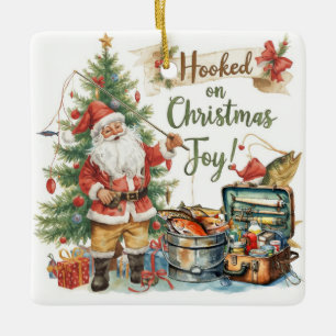 Fishing Christmas for fishing lovers Ceramic Ornament