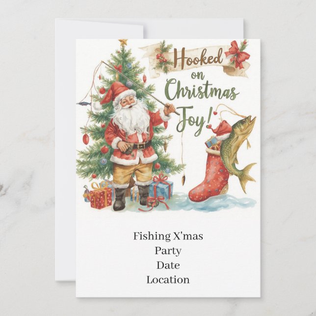Fishing Christmas for fishing lovers  Invitation (Front)