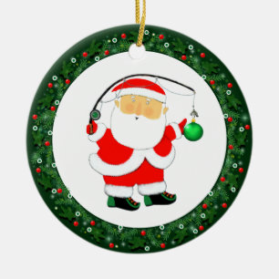 Fishing Christmas Holiday Gift Ceramic Tree Decoration