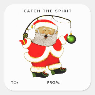 Fishing Christmas Holiday Gift Tags