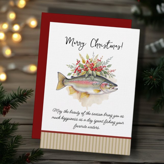 Fishing Christmas Invites (Celebrate the holiday season with our Fishing-Themed Christmas Cards collection! )