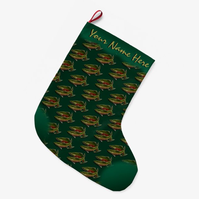 Fishing Christmas Stocking Fisherman's Stocking (Front (Hanging))