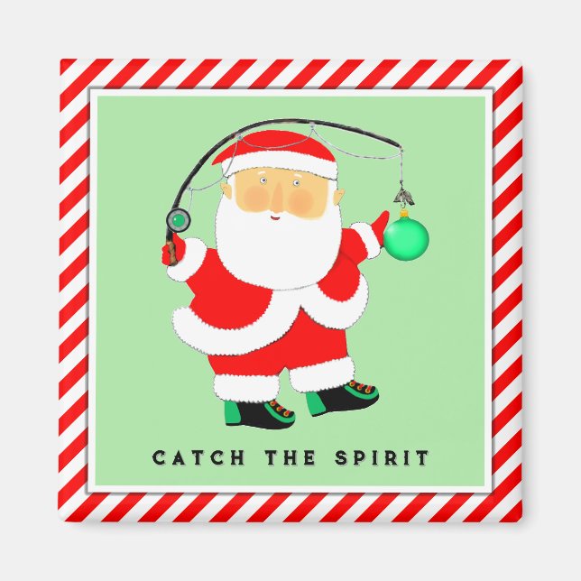 Fishing Christmas Stocking Stuffers Magnet (Front)