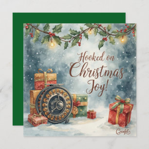 Fishing Christmas themed for Fishing Lovers Holiday Card