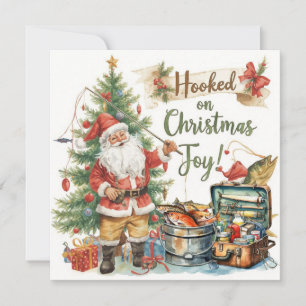 Fishing Christmas themed for Fishing Lovers Holiday Card
