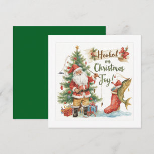 Fishing Christmas themed for Fishing Lovers Holiday Card