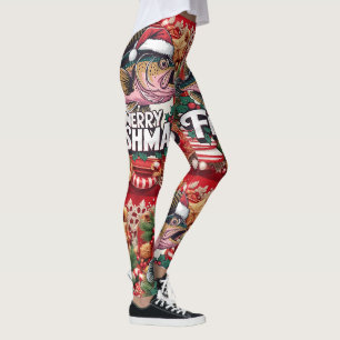 Fishing Christmas themed Leggings
