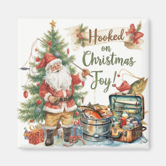 Fishing Christmas themed  Magnet (Front)