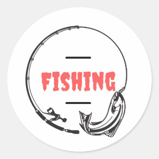 Fishing Classic Round Sticker