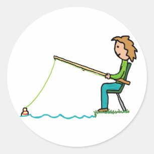 Fishing Classic Round Sticker