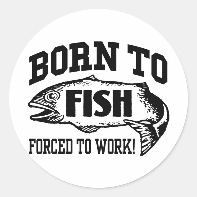 Fishing Classic Round Sticker (Front)