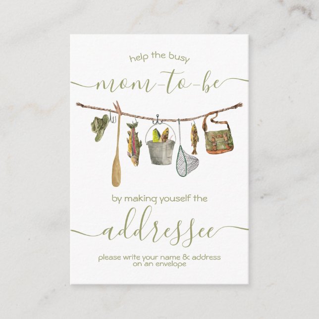 Fishing clothesline Addressee Enclosure Card (Front)