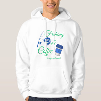 Fishing & Coffee hoodie | Fishing Rod, Coffee Cup