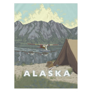 Fishing Cottage Hunting Lodge Tablecloth