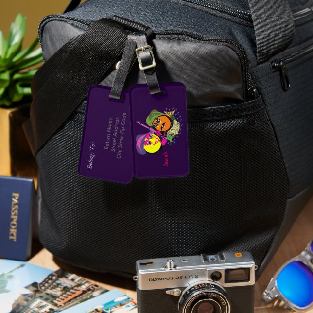 Fishing Couple Luggage Tag (Front & Back)