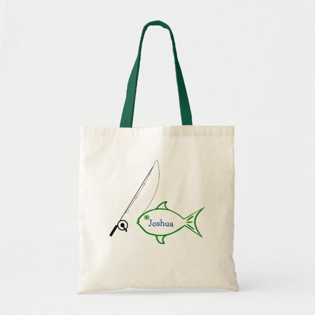 Fishing Custom Name Tote Bag (Front)