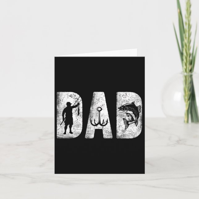 Fishing Dad Clic Bold Font Father's Day Fish Daddy Card (Front)