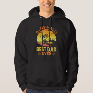 Fishing Dad Fisherman Best Dad Ever Fish Man Fathe Hoodie