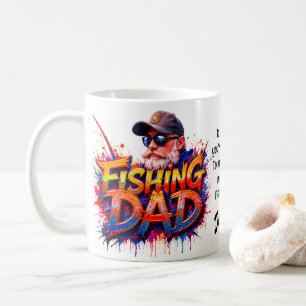 Fishing Dad Fisherman Graffiti Quote Coffee Mug