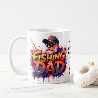 Fishing Dad Fisherman Graffiti Quote Coffee Mug