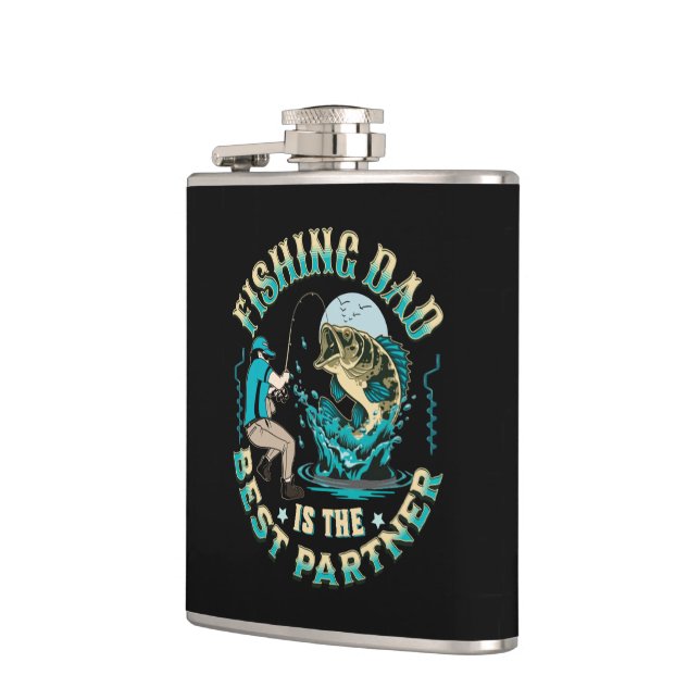 Fishing Dad Is The Best Partner Hip Flask (Left)