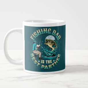 Fishing Dad Is The Best Partner Large Coffee Mug