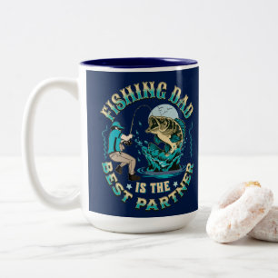 Fishing Dad Is The Best Partner Two-Tone Coffee Mug