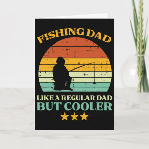 Fishing Dad Like Regular Cooler Retro Fathers Day Card