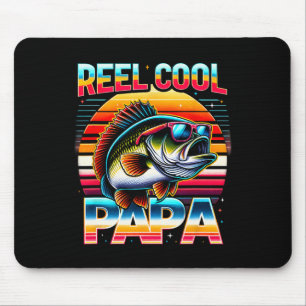 Fishing Dad Papa Reel Cool Papa Fisherman Father's Mouse Mat
