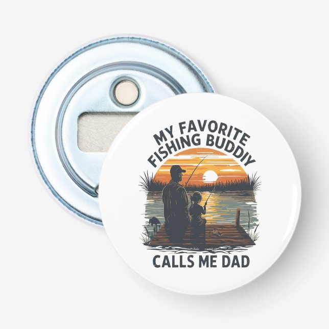 Fishing Dad Sunset Bottle Opener (Front)