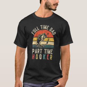 Fishing Dad To Fish Reel Cool Fish Retro Bass Fish T-Shirt
