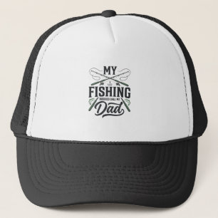 Fishing Dad Vintage Engraved  Shirt Design Trucker Hat
