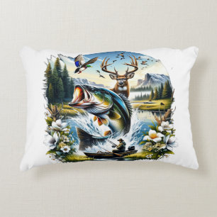 Fishing, Deer, Duck Hunting Decorative Cushion